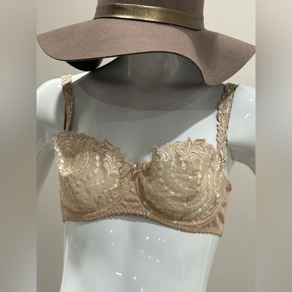 NWT Louisa Bracq ELISE BALCONETTE in Lys Royal SABLE color Sz 36D - Picture 3 of 13